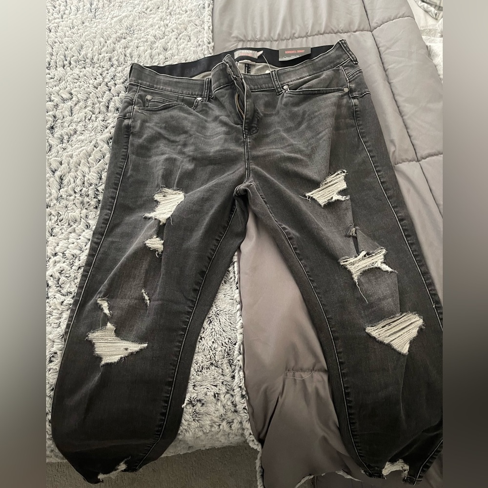 Black ripped jeans